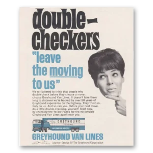 1967 Greyhound Van Lines Print Ad | Double Checkers