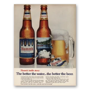 1967 Hamms Beer Print Ad | The Better The Water