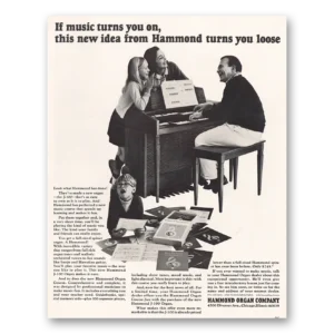 1967 Hammond Organ Print Ad | Music Turns On