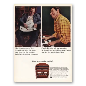 1967 Hammond Organ Print Ad | After Dinner Terry Burnside
