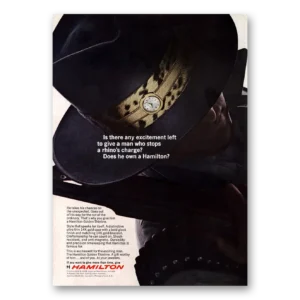 1967 Hamilton Watch Print Ad | Rhinos Charge