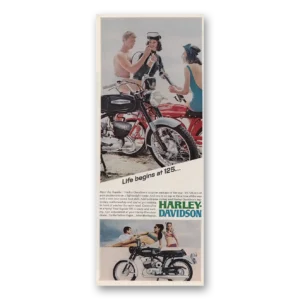1967 Harley Davidson 125 Print Ad | Life Begins
