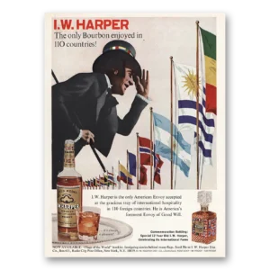 1967 I W Harper Whiskey Print Ad | 110 Countries