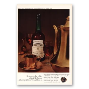 1967 Harveys Bristol Cream Print Ad | Coffee Without The Cream
