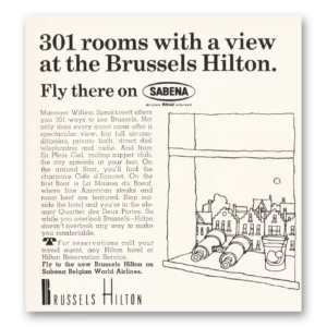 1967 Hilton Hotels Print Ad | 301 Rooms With View