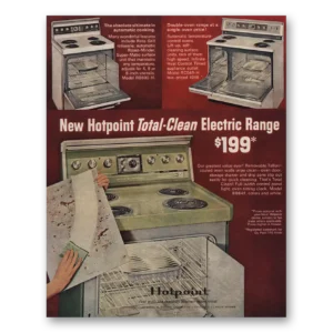 1967 Hotpoint Electric Range Print Ad | Total Clean