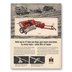1967 International Harvester Print Ad | Baler