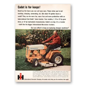 1967 Cub Cadet Print Ad | Count Up Hours