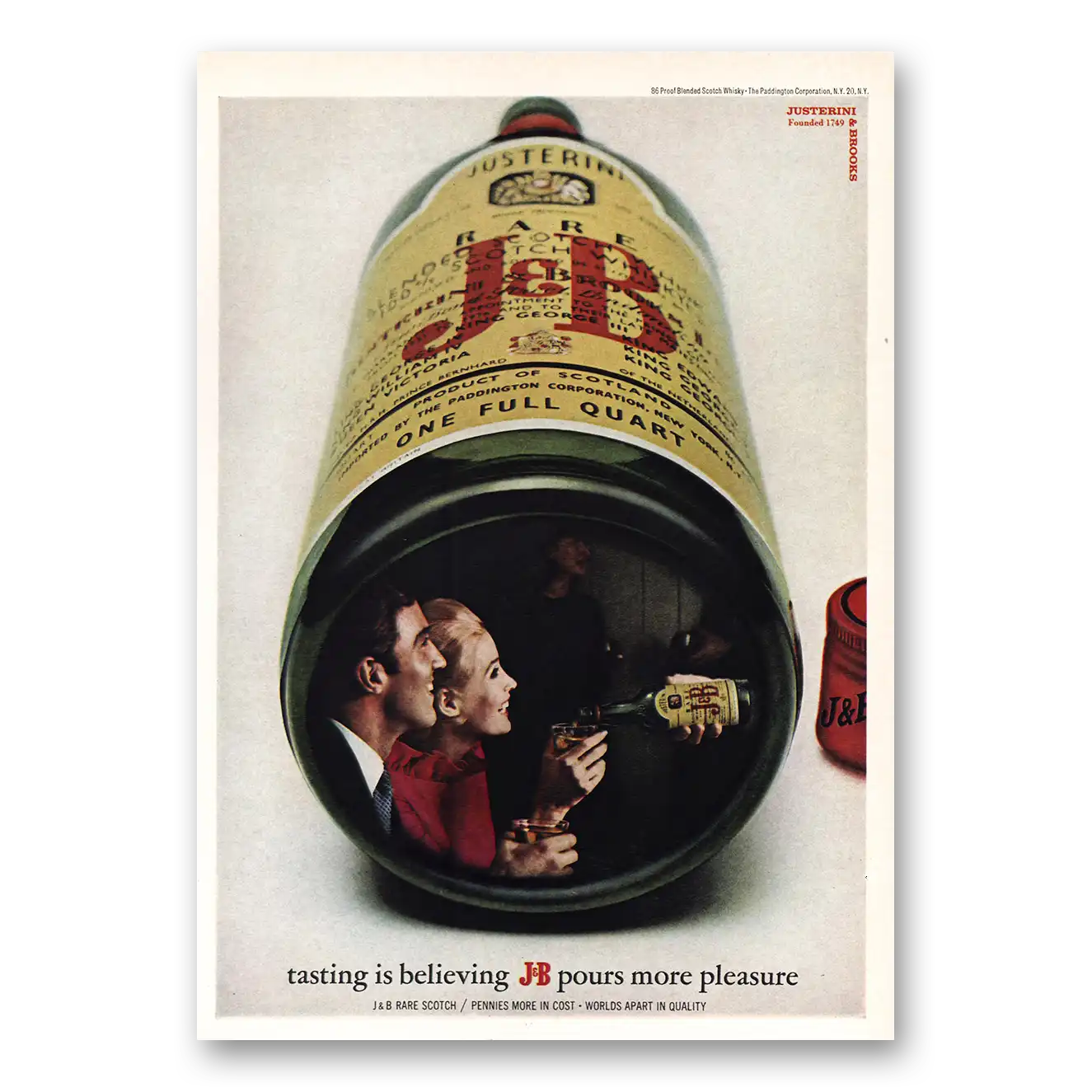 1967 J&B Print Ad | Tasting Is Believing