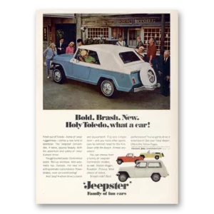 1967 Jeep Jeepster Print Ad | Bold Brash New Holy Toledo