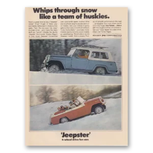 1967 Jeep Jeepster Print Ad | Whips Through Snow