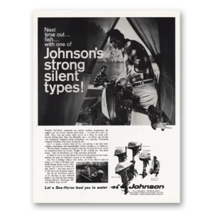 1967 Johnson Sea Horse Motors Print Ad | Strong Silent