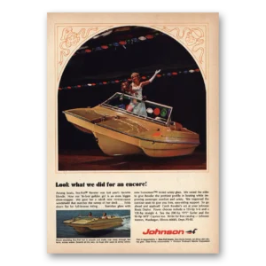 1967 Johnson Sea Horse Motors Print Ad | Look What We Did For An Encore