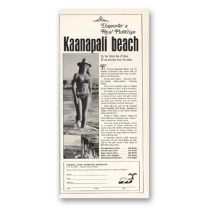 1967 Kaanapali Beach Print Ad | Real Paradise