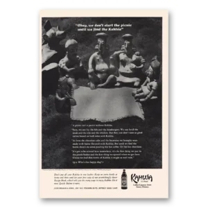 1967 Kahlua Print Ad | Don't Start The Picnic