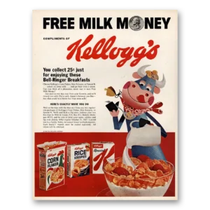 1967 Kelloggs Cereals Print Ad | Milk Money