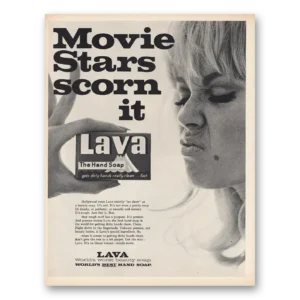 1967 Lava Soap Print Ad | Movie Stars Scorn It