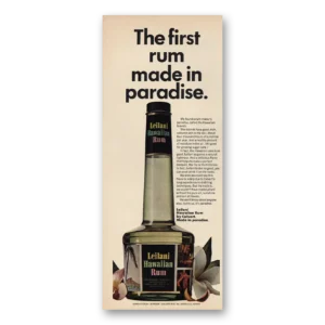 1967 Leilani Hawaiian Rum Print Ad | First Rum Made In Paradise