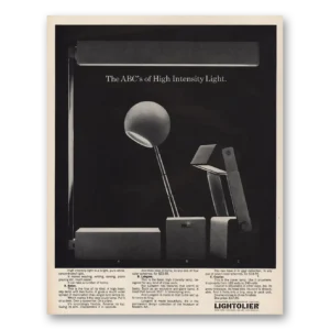1967 Lightolier Lighting Print Ad | High Intensity Lights