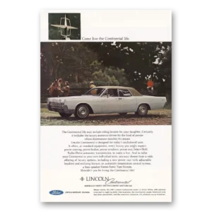 1966 Lincoln Continental Print Ad | Horseback Riders
