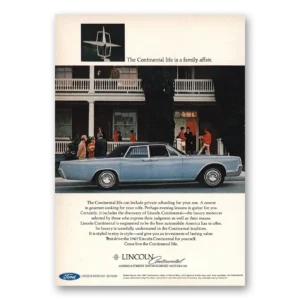 1967 Lincoln Print Ad | Life Is Family Affair