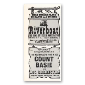 1967 Longchamps Print Ad | Count Basie