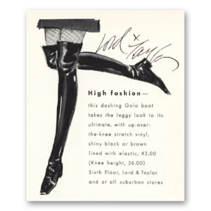 1967 Lord & Taylor Print Ad | High Fashion Golo Boot