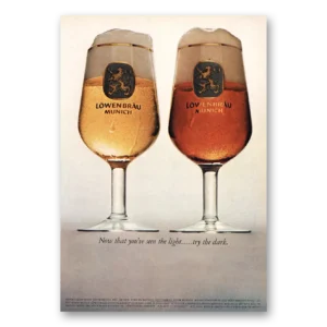 1967 Lowenbrau Beer Print Ad | Now That You've Seen The Light