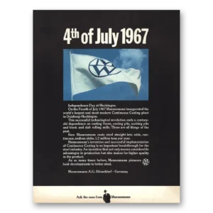 1967 Mannesmann Print Ad | 4th Of July 1967