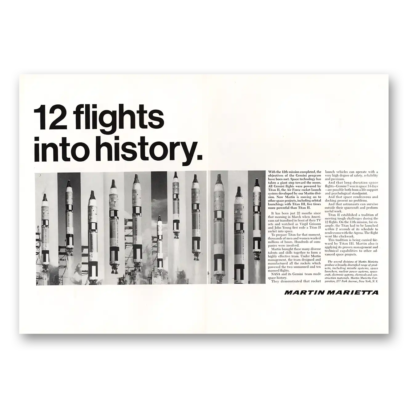 1967 Martin Marietta Print Ad | Flights Into History