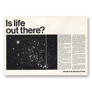 1967 Martin Marietta Print Ad | Is Life Out There