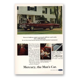 1967 Mercury Brougham Print Ad | Believesmans Car Should Feel Comfortable