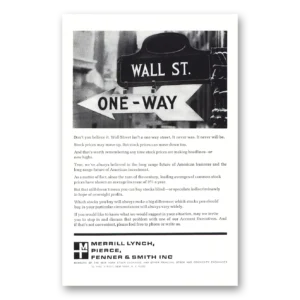 1967 Merrill Lynch Print Ad | Wall St One Way