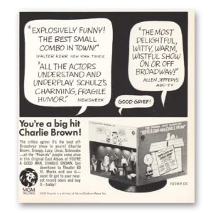 1967 MGM Records Print Ad | Big Hit Charlie Brown