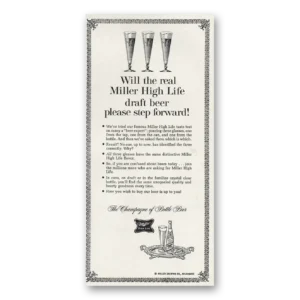 1967 Miller Beer Print Ad | Step Forward