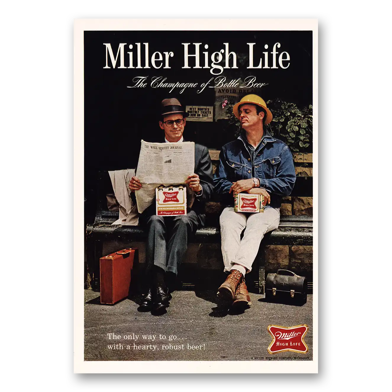 1967 Miller Beer Print Ad | Only Way To Go