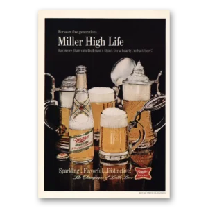 1967 Miller Beer Print Ad | Beer Steins