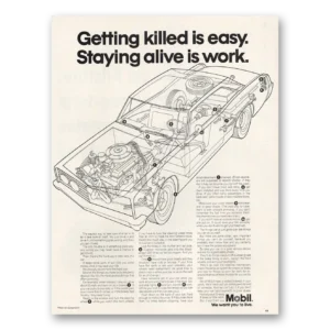 1967 Mobil Print Ad | Getting Killed