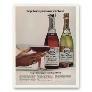 1967 Mogen David Print Ad | Reputation In Your Hand