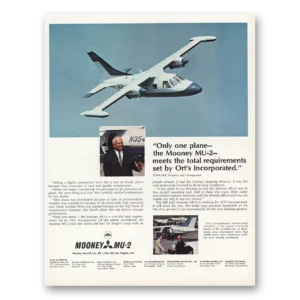 1967 Mooney Aircraft Print Ad | Mu2 Total Requirements