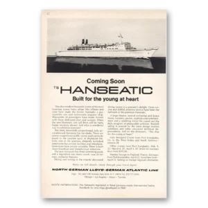 1967 North German Lloyd Print Ad | Hanseatic Young At Heart