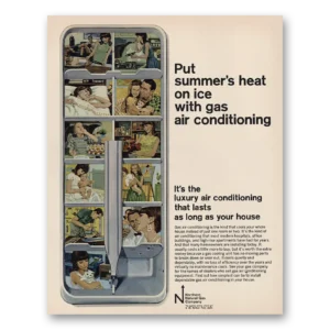 1967 Northern Natural Gas Print Ad | Summers Heat On Ice