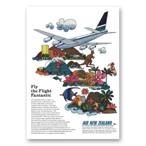 1967 Air New Zealand Print Ad | Flight Fantasic