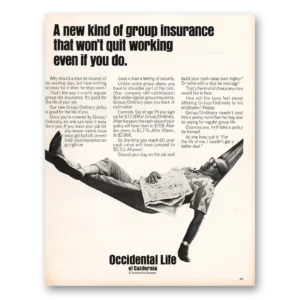1967 Occidental Life Insurance Print Ad | Group Insurance