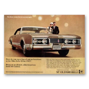 1967 Oldsmobile Delta 88 Print Ad | Top Line