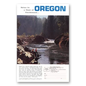 1967 Oregon Print Ad | North Umpqua River