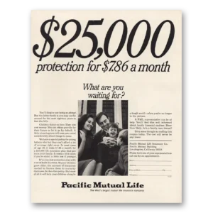 1967 Pacific Mutual Life Print Ad | Waiting For