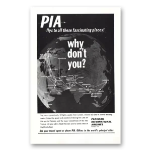 1967 Parkistan International Airlines Print Ad | Pia Why Don’t You
