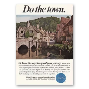 1967 Pan Am Print Ad | Castle Combe