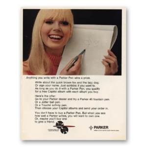 1967 Parker Jotter Pen Print Ad | You Write